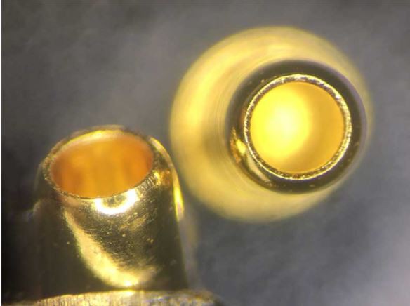 the surface of pogo pin connector plated