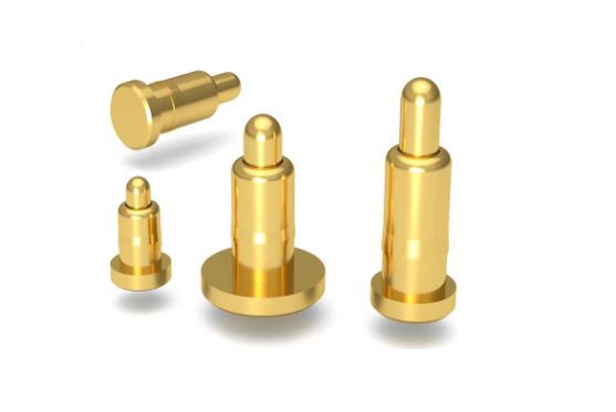 Odpružený pozlátený zlatý špendlík Pogo