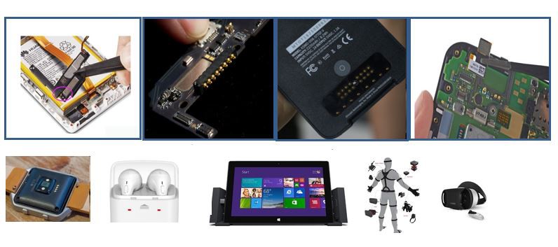 Pogo pin konektor aplikovaný na inteligentné zariadenia