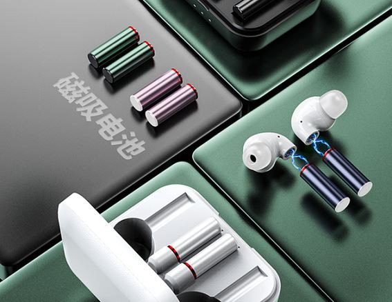 Magneticky pripojená batéria TWS Bluetooth Headset s vymeniteľnou batériou