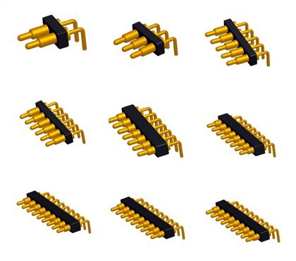 Pravouhlý kolíkový konektor Pogo s kolíkom